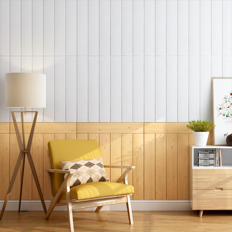 3D Wall Sticker Wood Grain Foam Self-Adhesive Do-It-Yourself 35X35Cm Waterproof And Moisture-Proof Ceiling Bedroom Kitchen Wallpaper