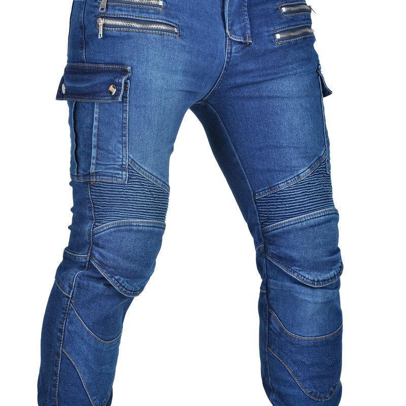 Men Women Motorcycle Protective Pants Anti-Fall Off-Road Riding Gear Elastic Slim Fit Casual Seasonal Cycling Trousers