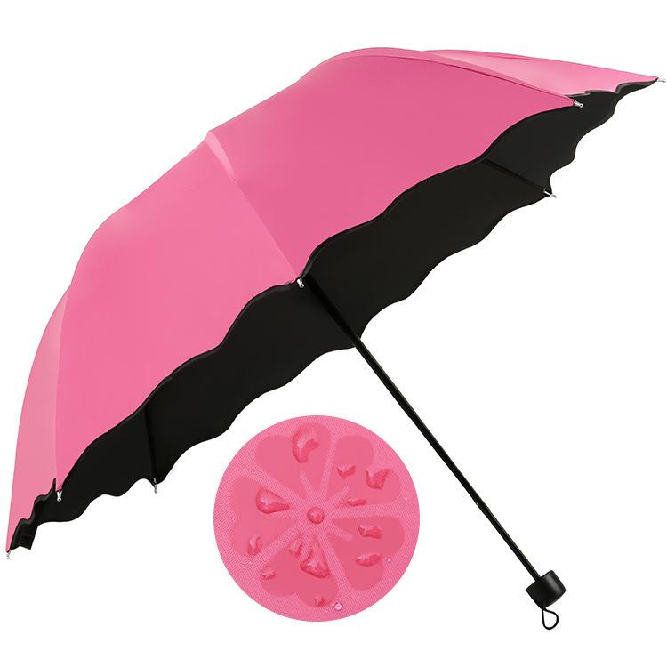 Manufacturer spot wholesale in case of water flowering rain and rain umbrella eight bones manual folding sun umbrella sunshade advertising LOGO
