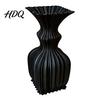 Modern Flower Vase for Balcony Vintage Hydroponic Vase 3D Printed Vertical Ridged Curvy Minimalist Creative Planter Garden Sculptural Tabletop Decor