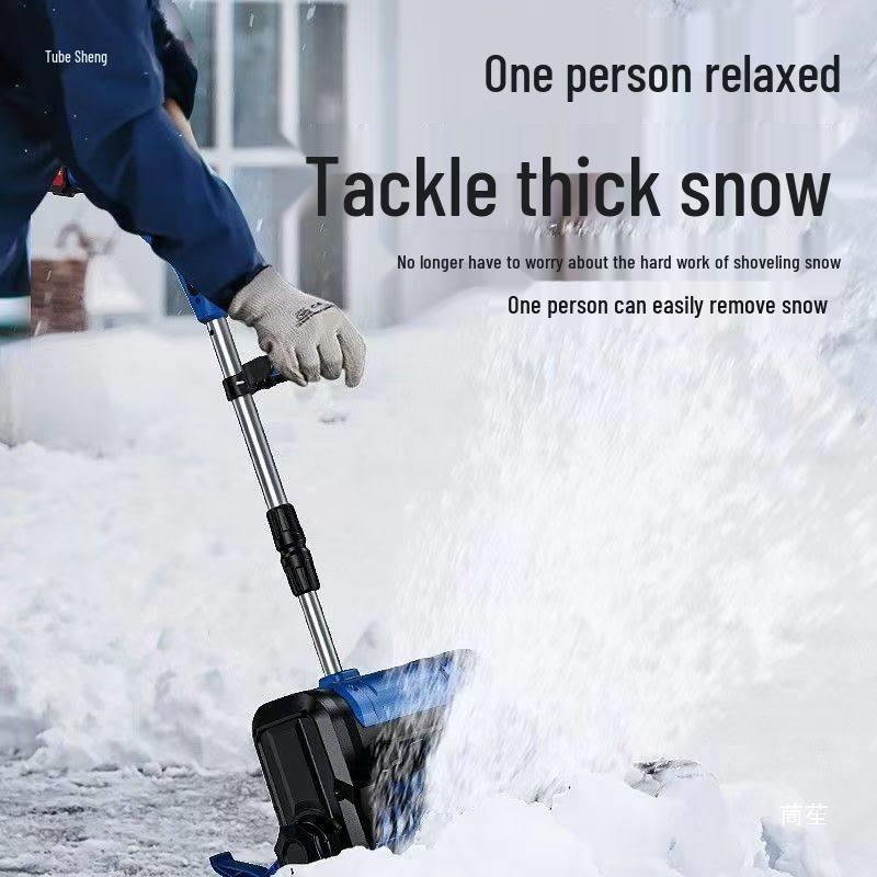 Cordless Electric Snow Sweeper - Compact Lithium Battery Snow Shovel