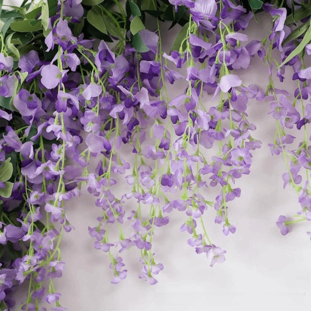Single Branch Faux Wisteria Flower Vine Plants Strips  Home and Garden Decorations