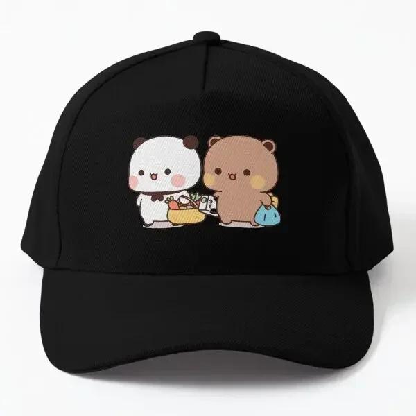 Cute Bubu And Dudu Go To Grocery Togethe Baseball Cap Hat Black Czapka Casquette Hip Hop Outdoor Summer Boys Printed Spring Black