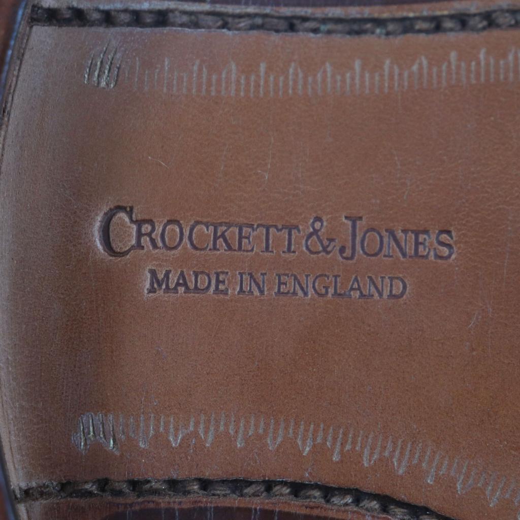 Pristine CROCKETT&JONES Leather shoes CONNAUGHT 236 Last Brown leather mens 7.5 Used