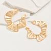 Metal Cut Out Wave Earrings Geometric Big Circle Exaggerated Earrings Eleganteasiest for Matchclassy Earrings