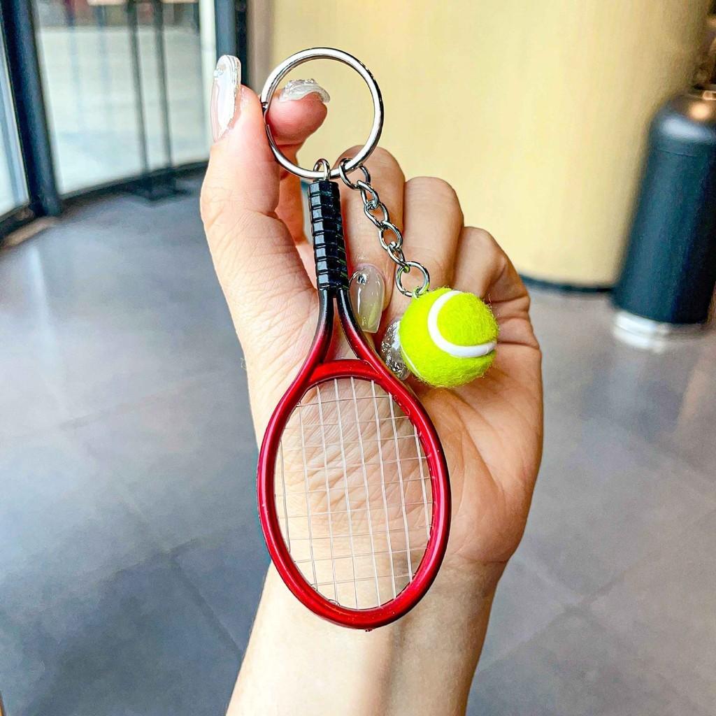 Tennis Metal Delightful Racket Keychain Fashionable Gift For Holidays Festivities And