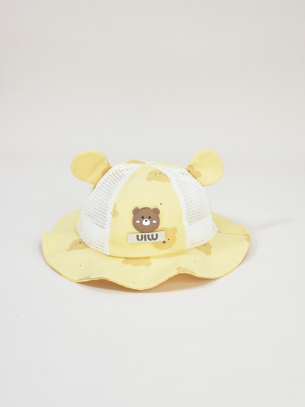 

Summer Baby Sun Hat With Breathable Mesh Cotton For Outdoor Play And Uv Protection жовтий