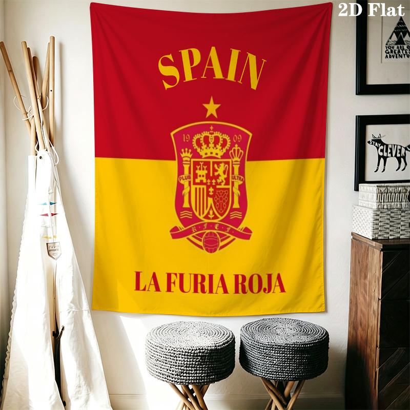 La Roja Wall Tapestry Aesthetic Wall Hanging Printed Fabric Blanket Decorative Tapestries for Bedroom Living Room Home Decor