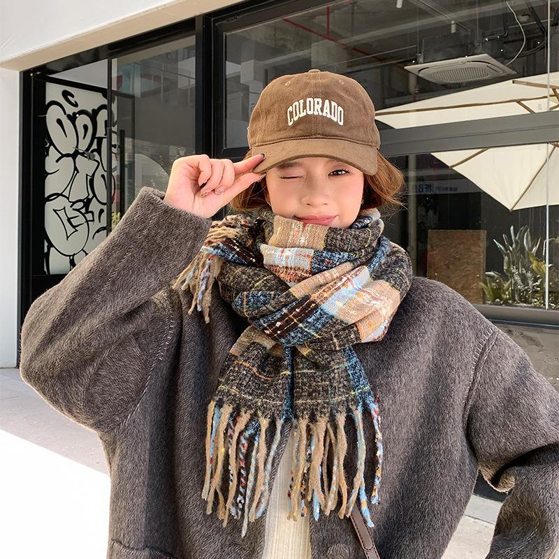 Warm scarf High-end girl sweet and cute imitation cashmere versatile scarf