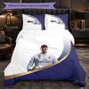 Cristiano Ronaldo Pattern 3 Pieces Bedding Set Soft Microfiber Duvet Cover with Pillow Cases for Bedroom