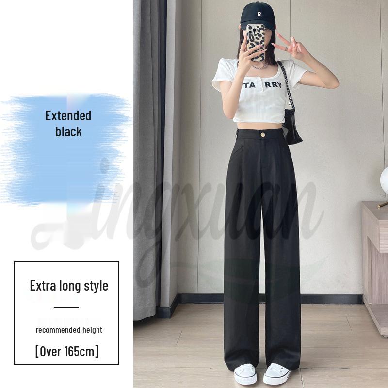 2026 Women's Tencel Linen High-Waisted Wide-Leg Pants: Thin, Sun-Protective, Casual Style