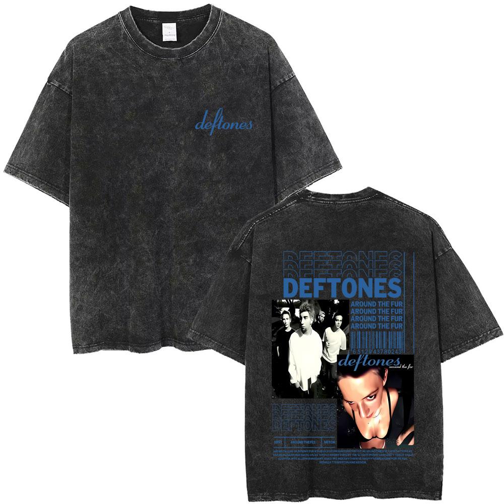 Wypierana Vintage Deftones Diamond Eyes Grafika z Okładki Albumu Koszulka Męska Damska Retro Rock Pop Muzyka Koszulki Męskie Oversize Krótki Rękaw