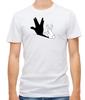 Rabbit Hand Shadow Short Sleeve White T Shirt Men G073