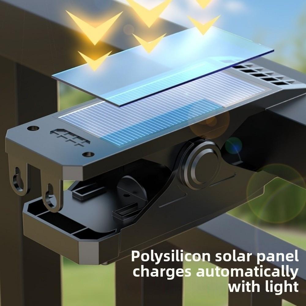 Clip On Solar Clip-on Lamp Smart Sensor 3 Modes Garden Wall Light Human Body Induction Solar Powered Solar Fence Light Deck