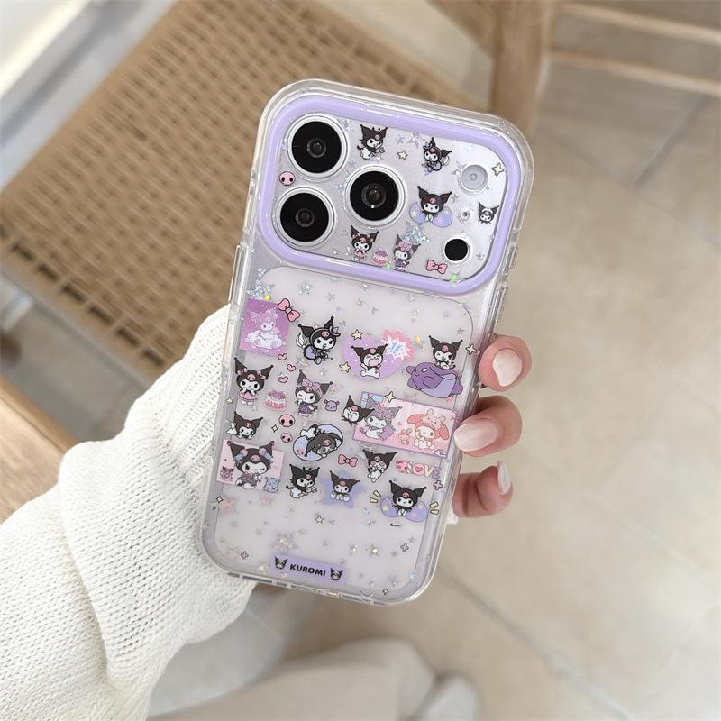 

Glitter Stars Kuromi iPhone 17/16 Pro Max/15 Pro Case - High-End Feel Apple 15 Pro
