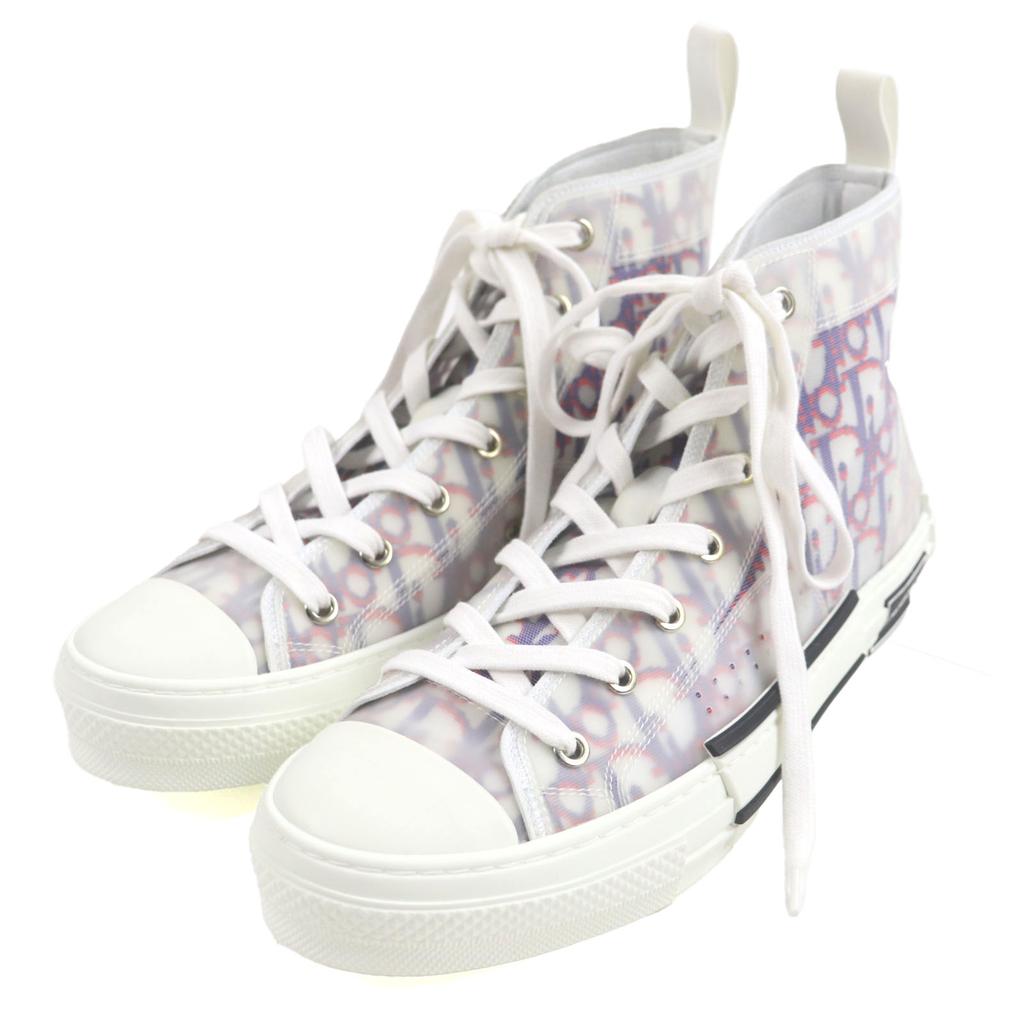 Nienaganne sneakersy DIOR High cut B23 Of League białe granatowe czerwone płócienne męskie 40 Używane