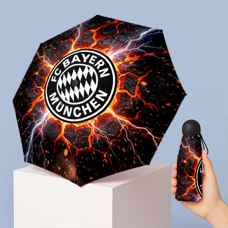 Ombrello Pieghevole Compatto Bayern Monaco con Stampa Mini 5 Pieghe 8 Stecche Antivento Impermeabile Leggero Portatile