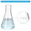 PATIKIL Erlenmeyer Flasks, Set of 5, 100ml, 3.4oz, Narrow Mouth, Graduated, Borosilicate Glass, for Experiments, Chemistry, and Science Learning