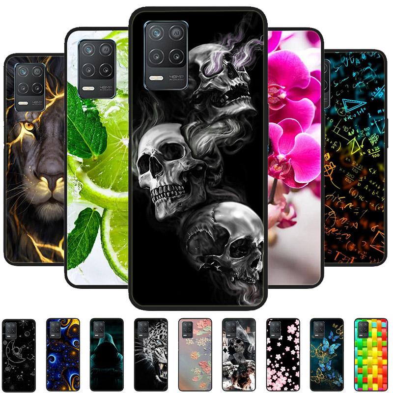 Für Realme 8 4G 5G Hülle 8 Pro Weiche Silikonhülle Für oppo Realme 8i RMX3151 Schwarzer Wolf Rückseite Für Realme 8Pro Handy Stoßfänger