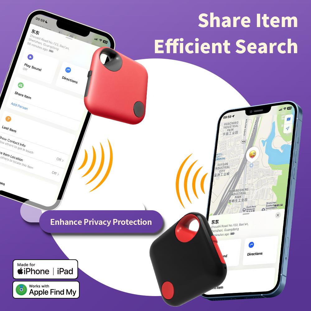 Type-C Long-Distance Tracker Positioning Far Away Finder for IOS Apple Find My Voice Locate Keys Smart Tag Splicing Colors Style