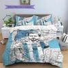 Leo Messi Pattern Bedding,Quilt Set Quilt Cover Pillowcase Home Birthday Gift(1 * duvet cover + 2 * pillowcase, without core)