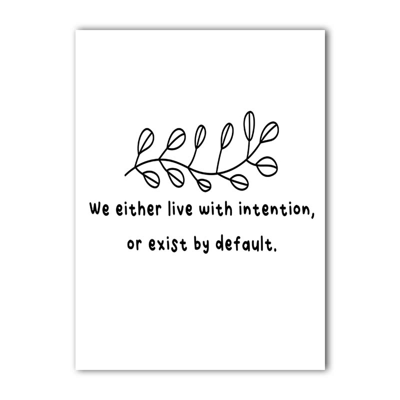 Inspirational Quotes Wall Art, Nordic Black White Canvas Painting, Minimalist Poster Print for Office Living Bedroom Decor