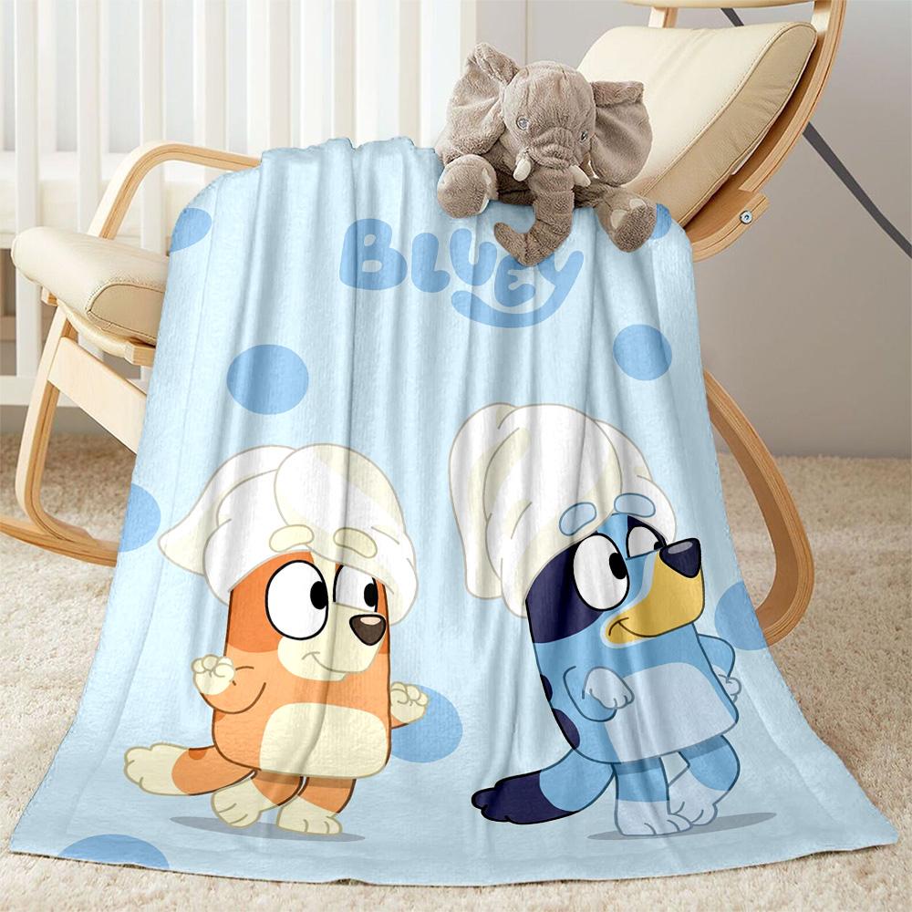 Blue Dog Adventure Blanket Soft Warm Cozy Perfect for Bedding Couch Bed Four Seasons Multipurpose Modern Style