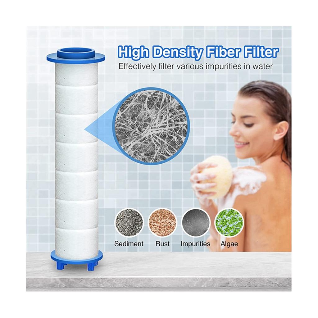 Filtro doccia di ricambio da 20 pezzi per acqua dura - Filtro per doccia ad alta potenza per rimuovere cloro e fluoro