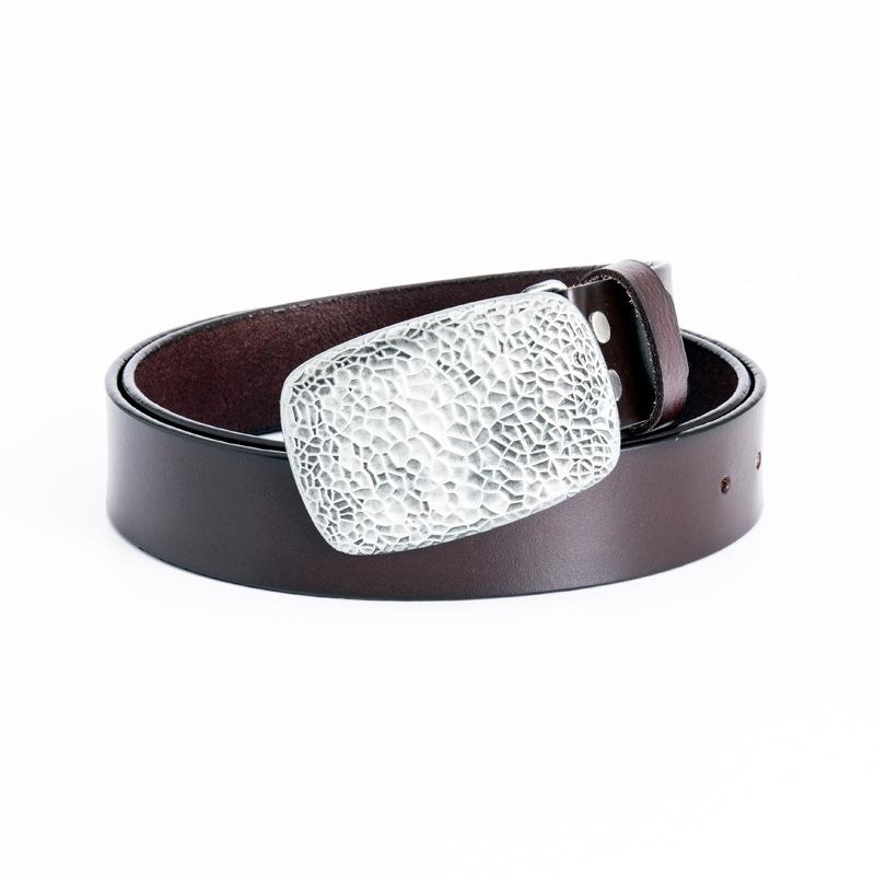 Snakeskin Cowhide Belt Accessories Black Coffee Two-Color Belt Fashion Belt