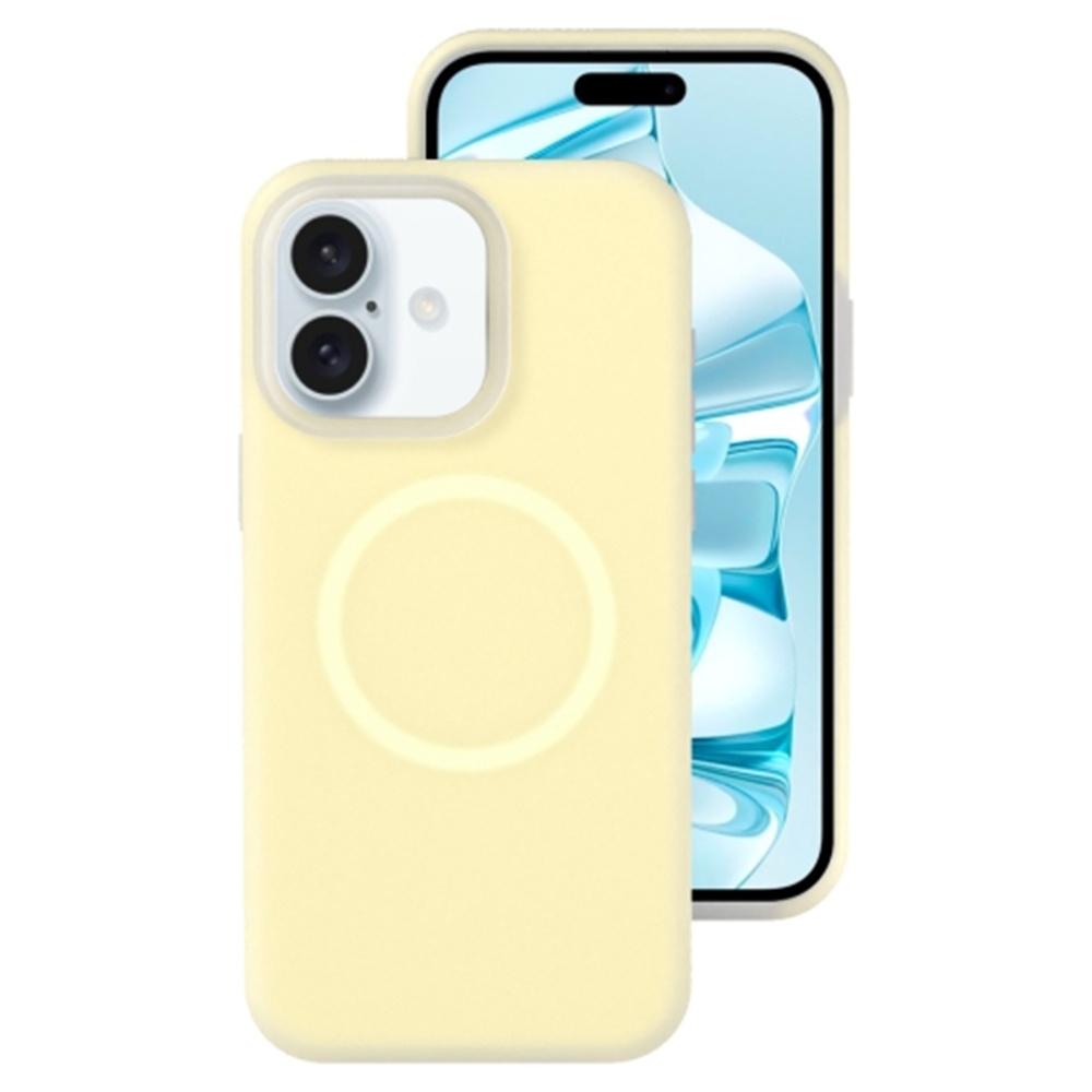 For iPhone 16 Plus Magnetic Case Liquid Silicone Shockproof Phone Cover