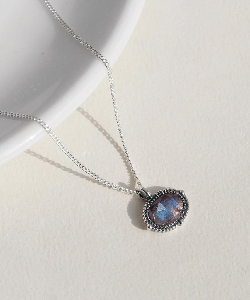 47Bag 925 Silver Antique Gemstone Necklace Bianca