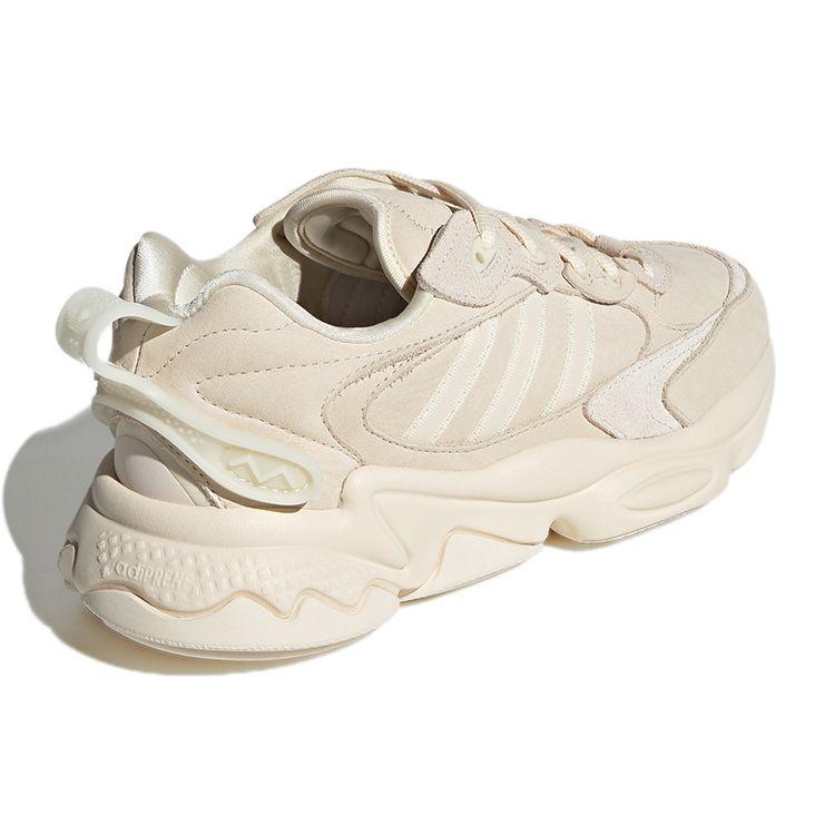 Adidas Originals Ozweego Meta Leather Casual Versatile Durable Low-Top Lifestyle Sneakers Unisex Sneakers Beige GW3962