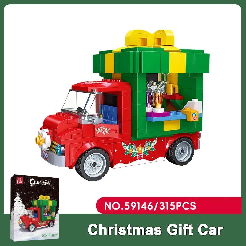 TOYLINX Model DIY Set Blocuri de Construcție de Crăciun Jucărie pentru Copii Blocuri de Construcție Ornament de Birou Decor pentru Camera Copiilor Cadouri