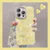 Yellow Rose Bow for OPPO RENO11 Mobile Phone Case IMD Premium RENO11PRO Glacier Pattern Fine Hole