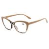 Elegant Cat Eye Reading Glasses for Women Chic Color Block Frame Clear Lens Fashionable Computer Screen Presbyopia 0 To 4.0