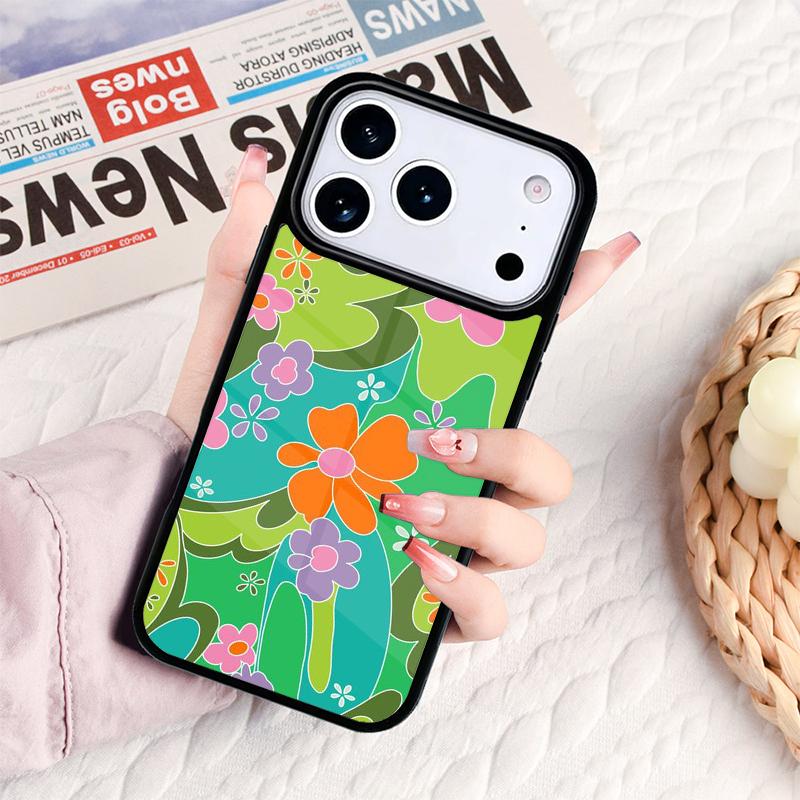 Groovy Flowers Hippie Bohemian Floral Retro Phone Case For IPhone 17 16e 15 14 13 12 11 Pro Max Air Mini Soft Protective Cover