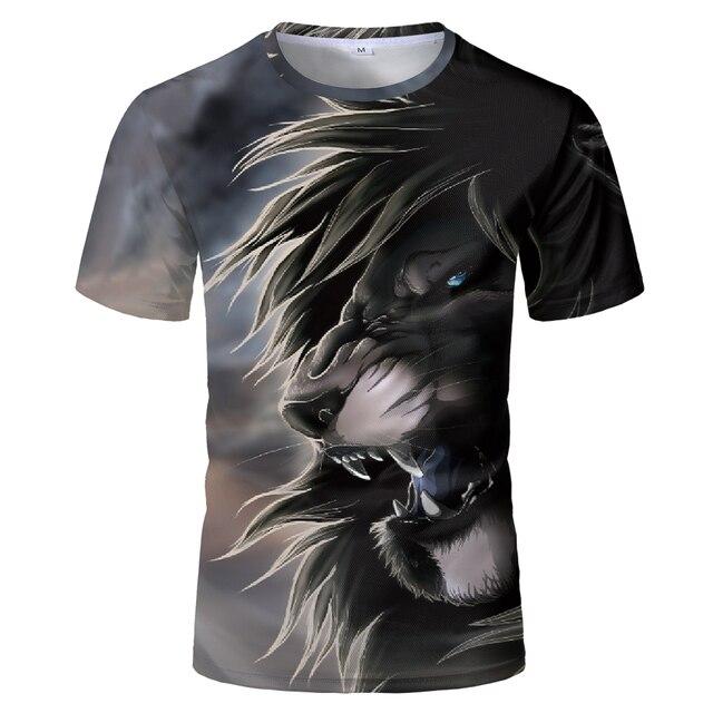 Fashion 3d T-shirt Animal Lion Shirt Camiseta 3d T Shirt Men Funny T Shirts Mens Clothing Casual Fitness TeeTop Tiger Tshirt