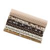 7 stk 50*50 cm Bomullsstoff DIY Assorted Squares Pre Cut Sengesett Quarters Bundle (brun)