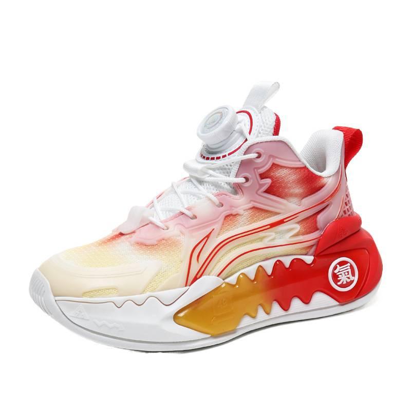 Boys shoes 2025 spring and autumn mesh breathable children's rotating buckle boys sports shoes basketball shoes boys school running shoes