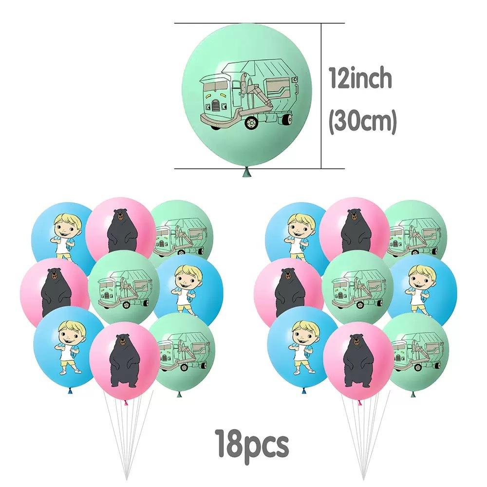 Hank Trash Truck Birthday Party Supplies Plate Cup Backdrop Balloons Cake Topper Gift Bag For Kids Favors Birthday Decoration