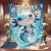 Blue salamander bubble 2D Flat Pattern Flannel Blanket High quality All Seasons Warmth and Comfort Perfect for Christmas Gifts.MMT0918398