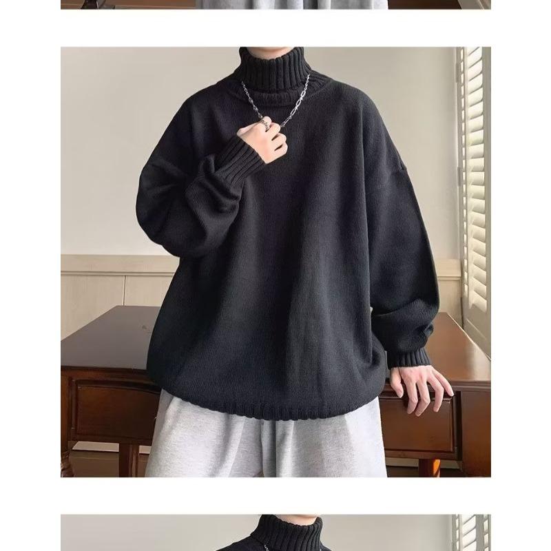 Autumn and Winter Thick Sweaters for Men Korean Style Trendy Loose Japanese Sweaters Winter Ins Hong Kong Style Lazy Sweater Jacket