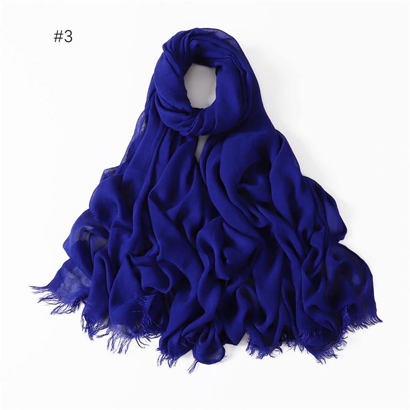 Big Size Plain Fringe 100% Cotton Viscose Hijab Scarf High Quality Wraps And Shawls Pashmina Musulman Headband Islamic Turban