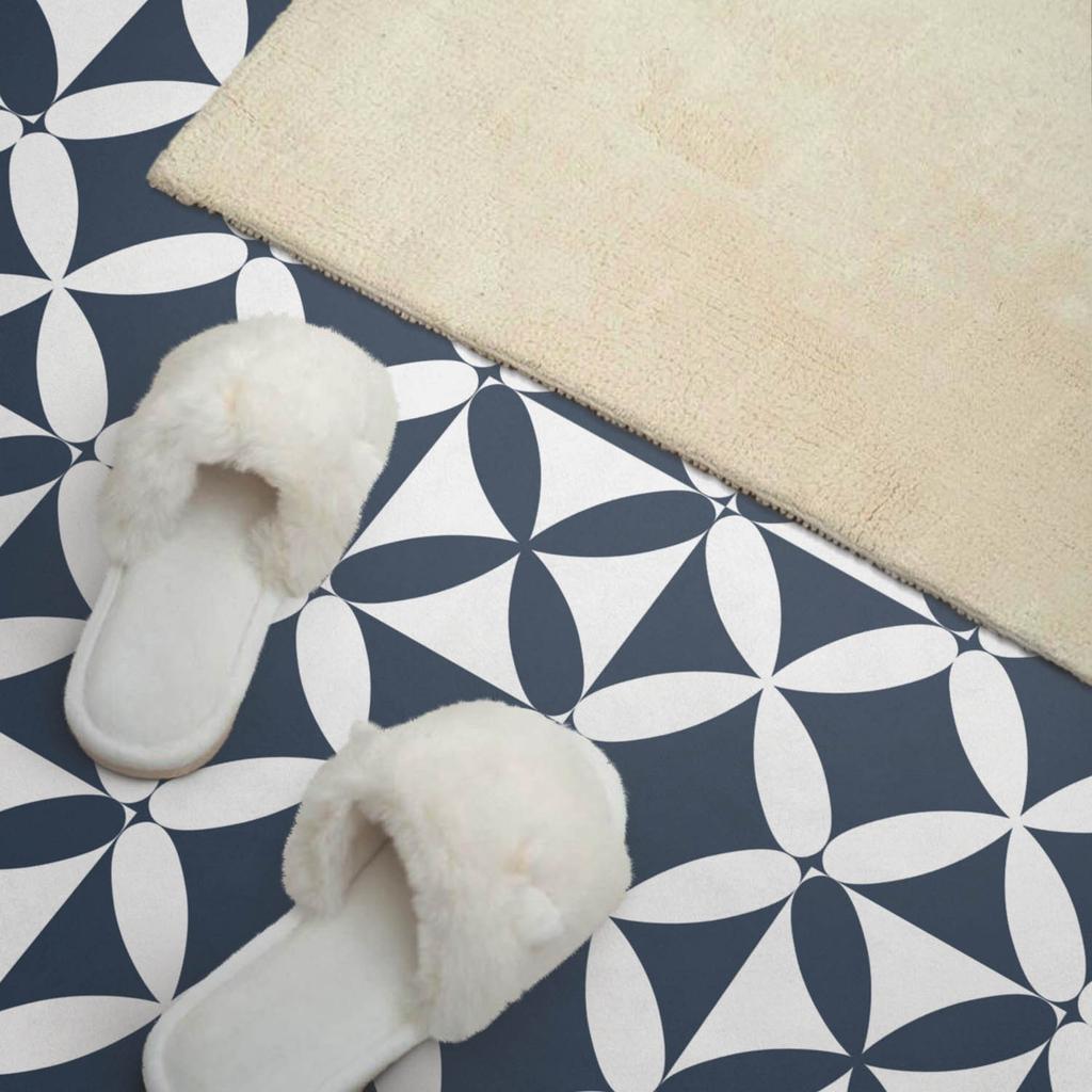 Self-Adhesive Vinyl Panel With Decorative Print 100x50 cm Geometric Flower Pattern