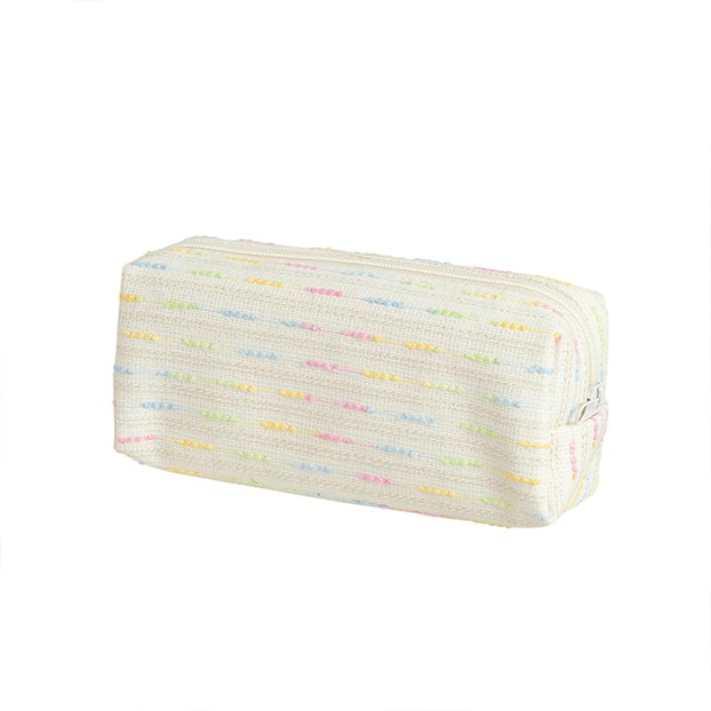 Pencil Case Pouch, Cute Pencil Case With Versatile Colorful Lines And Large Capacity Storage Bag