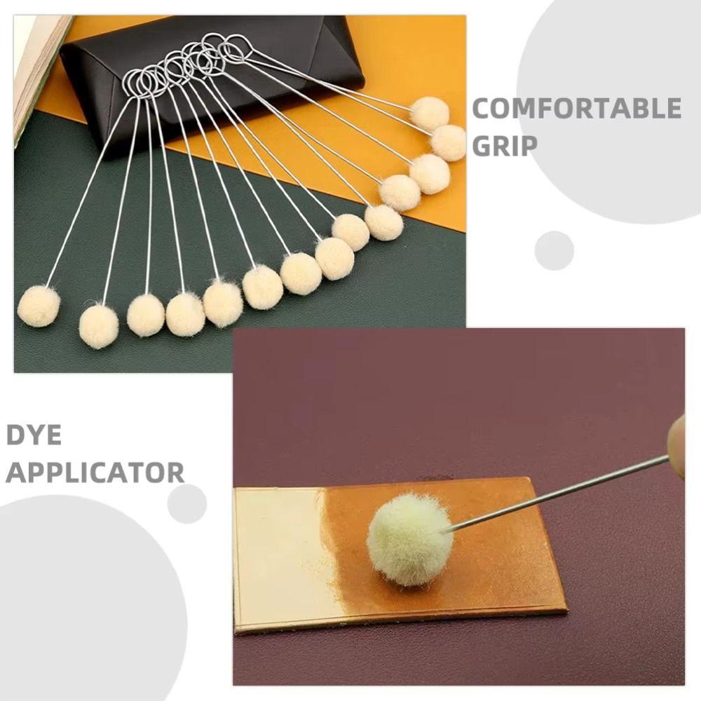 100Pcs DIY Craft Leather Wool Balls Painting Brush Leatherworking Tools  Clothes Painting