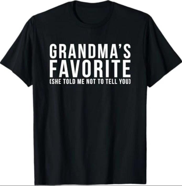 Grandma s Favorite T, Grandson or Granddaughter T-Shirt L