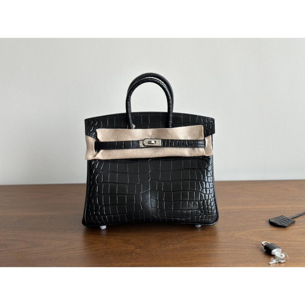 Kazilan 25cm Schrittlänge Platin Krokodillmuster vielseitig klassisch High-End Damenhandtasche