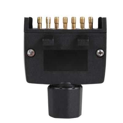 Black 7 Pin Flat AU Trailer Male Plug Socket Connector Adapter for RV Truck Provide Connection of Brake Fog Lamp