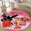 Personalized B-Bing Bunny Round Chair Office Rug - Perfect for Mat, Office Chair & More - Ideal Gift for Birthdays and Holidays